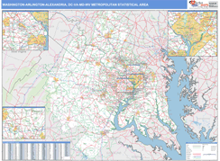 Washington-Arlington-Alexandria Metro Area Digital Map Basic Style